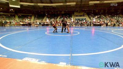 80 lbs Consi Of 8 #1 - Kellen Armstrong, Newcastle Youth Wrestling vs Jayceion Jones, Tulsa North Mabee Stampede