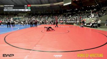 46 lbs Quarterfinal - Rozlyn Reed, Legacy Elite Wrestling Club vs Lily Brown, Pittsburg Wrestling Club