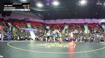 215 lbs Semifinals (8 Team) - Joel Simon, Lakewood HS vs Josh Harrison, Yale HS