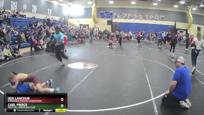 58 lbs Quarterfinal - Asa Lancour, Poquoson Athletic Association vs Cael Pierce, Fort Mill Wrestling Club