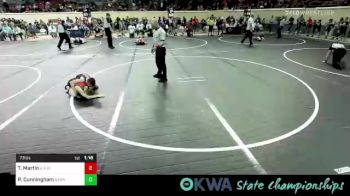 73 lbs Round Of 16 - Tripp Martin, R.A.W. vs Price Cunningham, Barnsdall Youth Wrestling