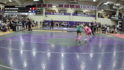 145 lbs Champ. Round 1 - Katie Davidson, Unattached vs Skylon Boone, William Woods