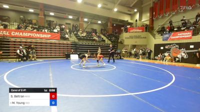 101 lbs Consi Of 8 #1 - Sage Beltran, Missouri Valley College vs Makayla Young, Indiana Tech