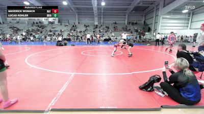 70 lbs Rr Rnd 3 - Maverick Womack, Mat Warriors Red vs Lucas Kohler, Broad Axe White