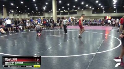 132 lbs Round 5 (6 Team) - Ethan Moss, Techfall Black vs Benjamin Swindle, Gulf Coast WC