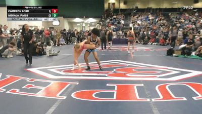 124 lbs Round Of 16 - Cameron Lord, FL vs Mekala James, CA