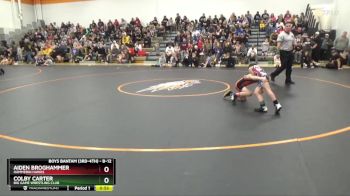 B-12 lbs Quarterfinal - Colby Carter, Big Game Wrestling Club vs Aiden Broghammer, Hammerin Hawks