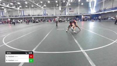 197 lbs Consi Of 32 #2 - Gage Yackee, Navy WC-Unrostered vs Brock Hacker, Campbell