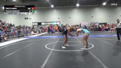 140 lbs Quarterfinal - Bella Green, Wichita Wrestling Club vs Daijah Preston, Sunflower Kids