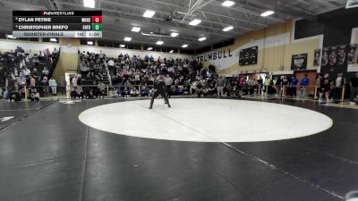 215 lbs Quarterfinal - Dylan Petrie, West Haven vs Christopher Brefo, East Hartford