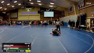 133 lbs Cons. Round 2 - Hector Hernandez, Vangaurd vs Jordan Free, Snow College