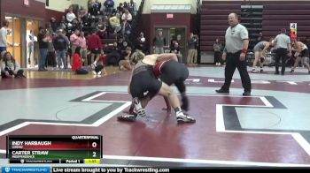 145 lbs Quarterfinal - Indy Harbaugh, Lisbon vs Carter Straw, Independence