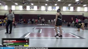 168-176 lbs 1st Place Match - Justyce Dominick, Vinton-Shellsburg vs Leah Stewart, Charles City