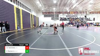 121 lbs Quarterfinal - Kody Tanimoto, Spartan Mat Club vs Vinny Mayberry, MWC Wrestling Academy