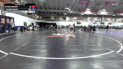 180 lbs Champ. Round 2 - Kylee Lindsley, Ottawa University vs Alison Evans, McKendree University