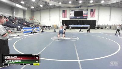 215 lbs Semifinals (4 Team) - Austin Babcock, Tioga Sr HS vs Jared Haers, Palmyra Macedon Sr HS