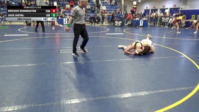 130 lbs 3rd Place - Brooks Burmeister, Penn Trafford vs Jack Jastal, Lake Catholic W.C.