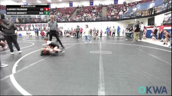 52 lbs Round Of 32 - Carver Pearson, Hinton Takedown Club vs Bryson Bennett, Rough Riders