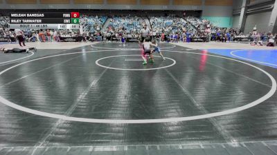 46 lbs Round Of 16 - Meleah Banegas, Poway Elite vs Riley Tarwater, Eufaula Ironheads Wrestling Club