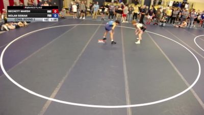132 lbs Cons. Round 2 - Beckett Marsh, Waconia Wrestling Club vs Nolan Seman, Pinnacle
