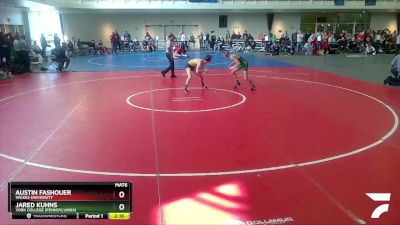 125 lbs Quarterfinal - Austin Fashouer, Wilkes University vs Jared Kuhns, York College (Pennsylvania)
