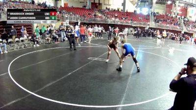 102 lbs Cons. Round 3 - Braddock Unger, Lincoln Squires Wrestling Club vs Aiden Carruthers, MWC Wrestling Academy