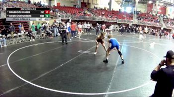 102 lbs Cons. Round 3 - Braddock Unger, Lincoln Squires Wrestling Club vs Aiden Carruthers, MWC Wrestling Academy