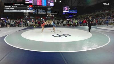 125 lbs Cons. Sub-rd Of 64 - Makenzi McCoy, UT vs Callie Hess, PA
