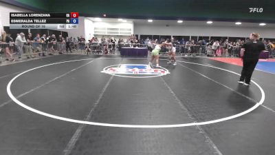 200 lbs Round Of 16 - Isabella Lorenzana, CA vs Esmeralda Tellez, PA