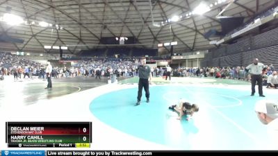 41-45 lbs Cons. Round 1 - Declan Meier, Stevenson Mat Club vs Harry Cahill, Tahoma Jr. Bears Wrestling Club