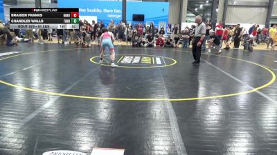 91 lbs Semifinal - Braiden Franks, Hanover vs Chandler Walls, Fannettsburg
