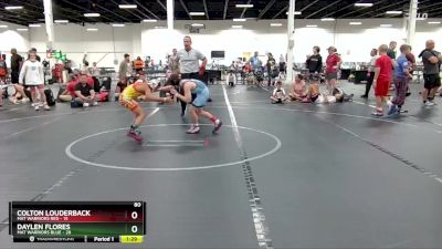 80 lbs Round 3 (4 Team) - Colton Louderback, Mat Warriors Red vs Daylen Flores, Mat Warriors Blue