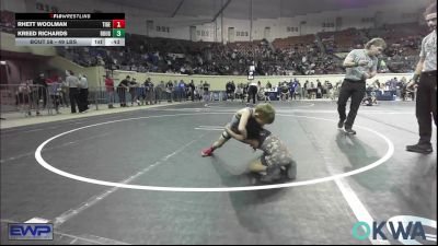 49 lbs Consi Of 8 #1 - Rhett Woolman, Tiger Trained Wrestling vs Kreed Richards, Rough Riders