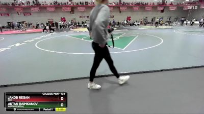 133 lbs Cons. Round 3 - Jakob Regan, Coe vs Aktan Raimkanov, North Central