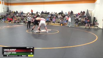 J-16 lbs Round 1 - Brayden Sines, Sigourney vs Chuck Goerdt, Rams Wresting Club