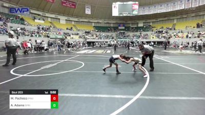 45-50 lbs Quarterfinal - Mackenzie Pacheco, Prairie Grove Youth Wrestling vs Ava Adams, Springdale Youth Wrestling Club