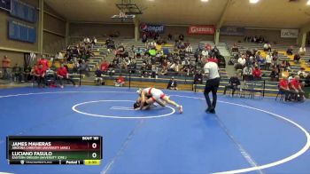 125 lbs 7th Place Match - Luciano Fasulo, Eastern Oregon University (Ore.) vs James Maheras, Arizona Christian University (Ariz.)