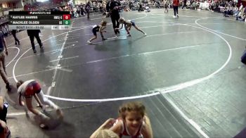 51-52 lbs Cons. Semi - Kaylee Harris, Hawks Wrestling Club (Lincoln) - Girls vs Macklee Olsen, GI Grapplers