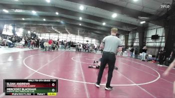 125 lbs Cons. Semi - Mercedez Blackham, Sanpete Girls Wrestling Club vs Sloan Andrews, Sanderson Wrestling Academy