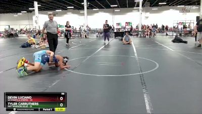 96 lbs Round 5 (6 Team) - Devin Luciano, U2 Starts & Stripes vs Tyler Carruthers, Mat Warriors Blue