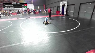 90 lbs Cons. Round 5 - Justina Akey, Nekoosa vs Aliyah Groth, Kewaskum Indians Wrestling Club