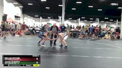 100 lbs Round 2 (4 Team) - Kayne Burkett, Mat Warriors Red vs Kellan McCabe, Mat Warriors Yellow