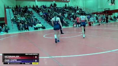 123 lbs 3rd Place Match - Victoriana Kim, Southwestern Oregon CC vs Paige Chafin, Eastern Oregon University