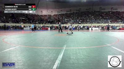 200 lbs Consi Of 32 #1 - Cameron Blue, Sequoyah Tahlequah JH vs Jayden Scott, Chickasha Wrestling