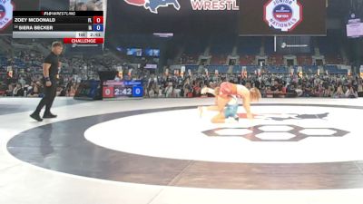 115 lbs Champ. Rd Of 64 - Zoey McDonald, Florida vs Siera Becker, Iowa