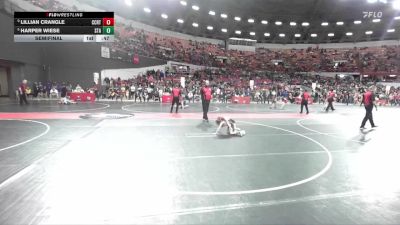 55 lbs Semifinal - Lillian Crangle, Ringers vs Harper Wiese, Stanley-Boyd