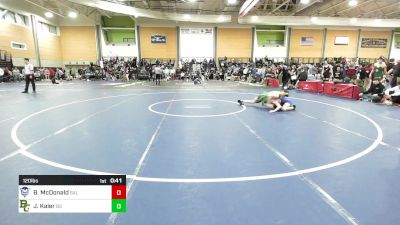 120 lbs Consi Of 16 #2 - Brody McDonald, Salem vs Jack Kaler, Bishop Guertin