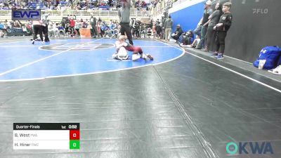 52 lbs Quarterfinal - Benji West, Perry Wrestling Academy vs Huxley Hiner, Pawnee Wrestling Club