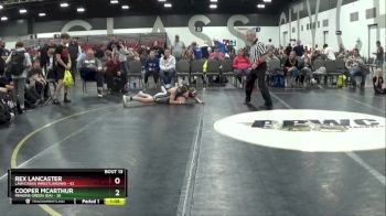 90 lbs Placement Matches (8 Team) - Rex Lancaster, LAW/Crass Wrestling(WI) vs Cooper Mcarthur, Minions Green (GA)