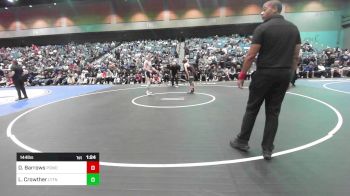 144 lbs Quarterfinal - Derek Barrows, Pomona vs Logan Crowther, Layton